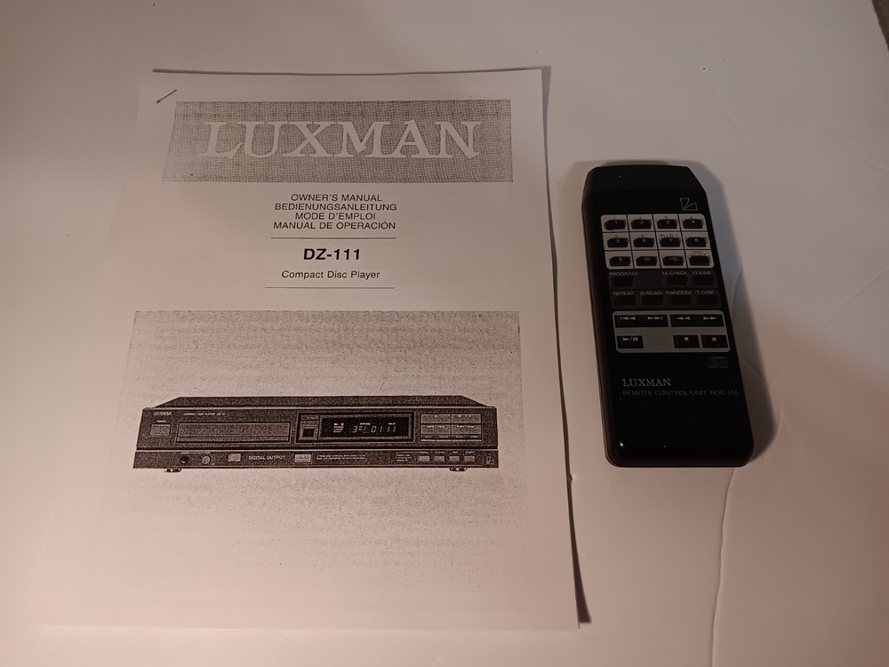 Luxman DZ-111 CD Player (With Remote) Tested