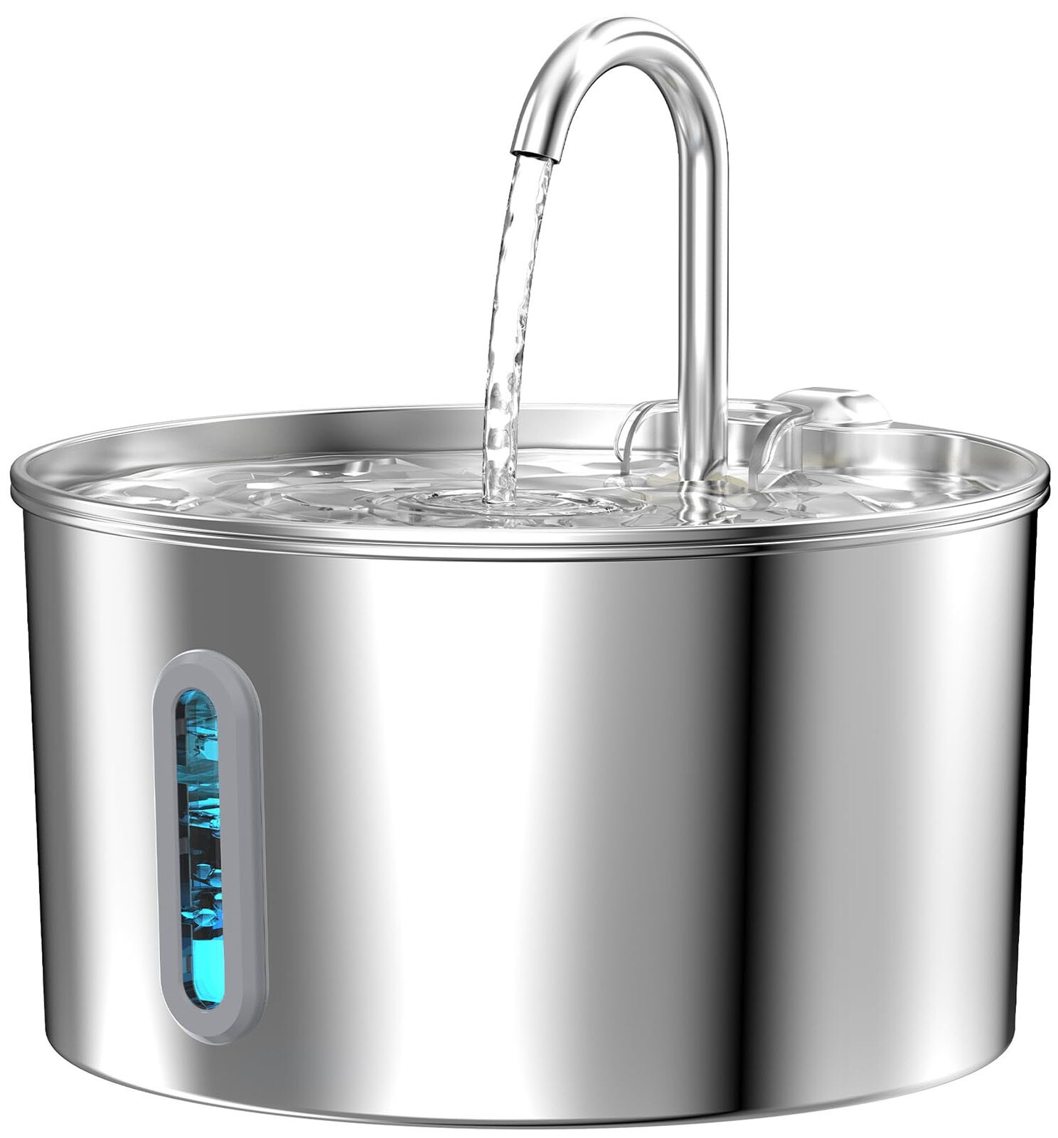 Stainless Steel Cat Water Fountain 3.2L Pet Drinking Fountain Dispenser for Cats