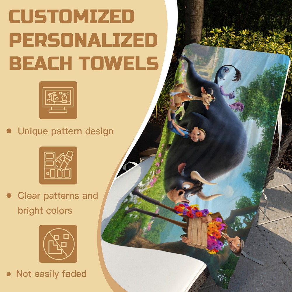 Ferdinand Beach Towel Quick Drying Microfiber 30"x60" Birthday Gift
