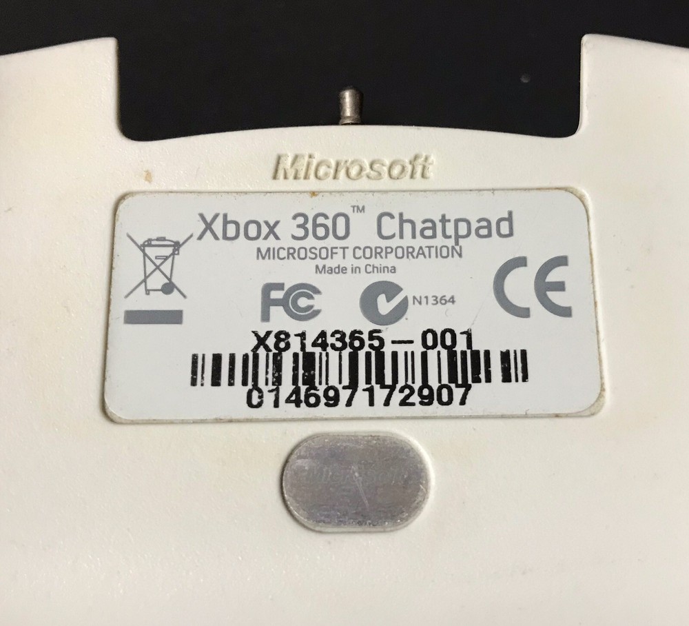 OEM Microsoft Xbox 360 Chat Pad Keyboard Only White