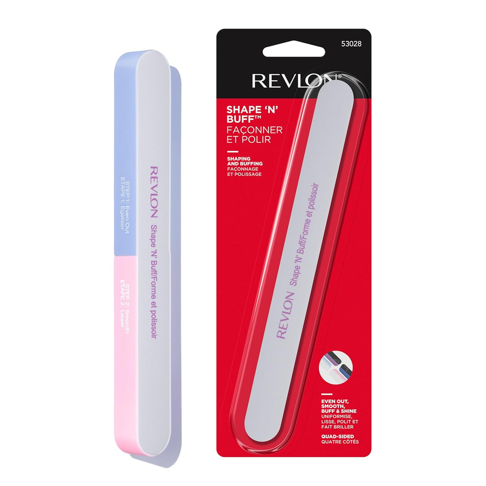 Shape 'N' Buff Nail Buffer Block, All-in-One Manicure Tool for Shaping & Shining