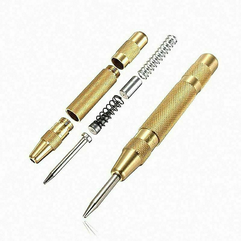 2 Super Strong Automatic Centre Punch Adjustable Spring Loaded Metal Drill TooL
