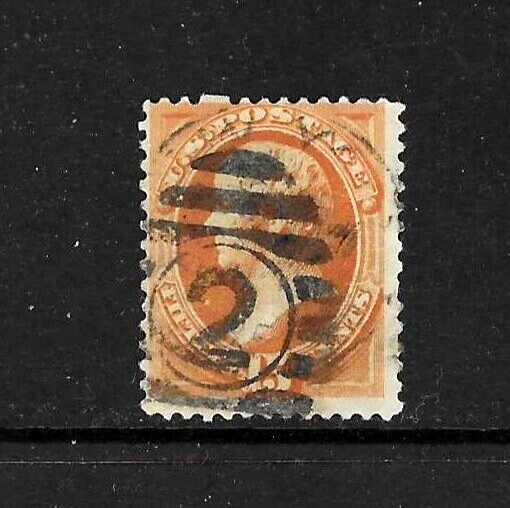US Scott #189 Webster 15 cent, w/ numerical cancel, soft paper, Fine centering