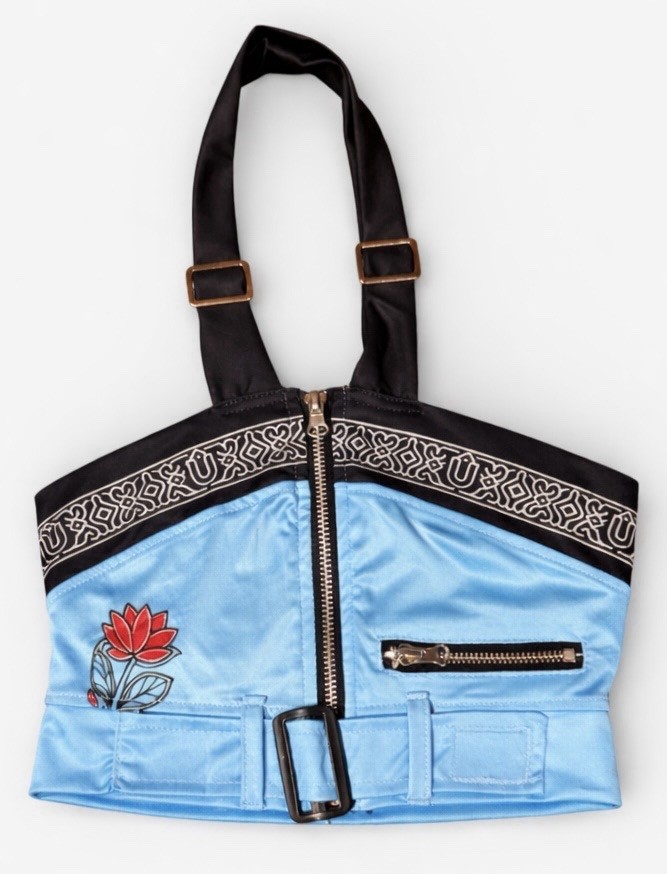 K-Pop Demon Hunters Zoey Costume Blue Orange Outfit 3-piece Child Size 10 New