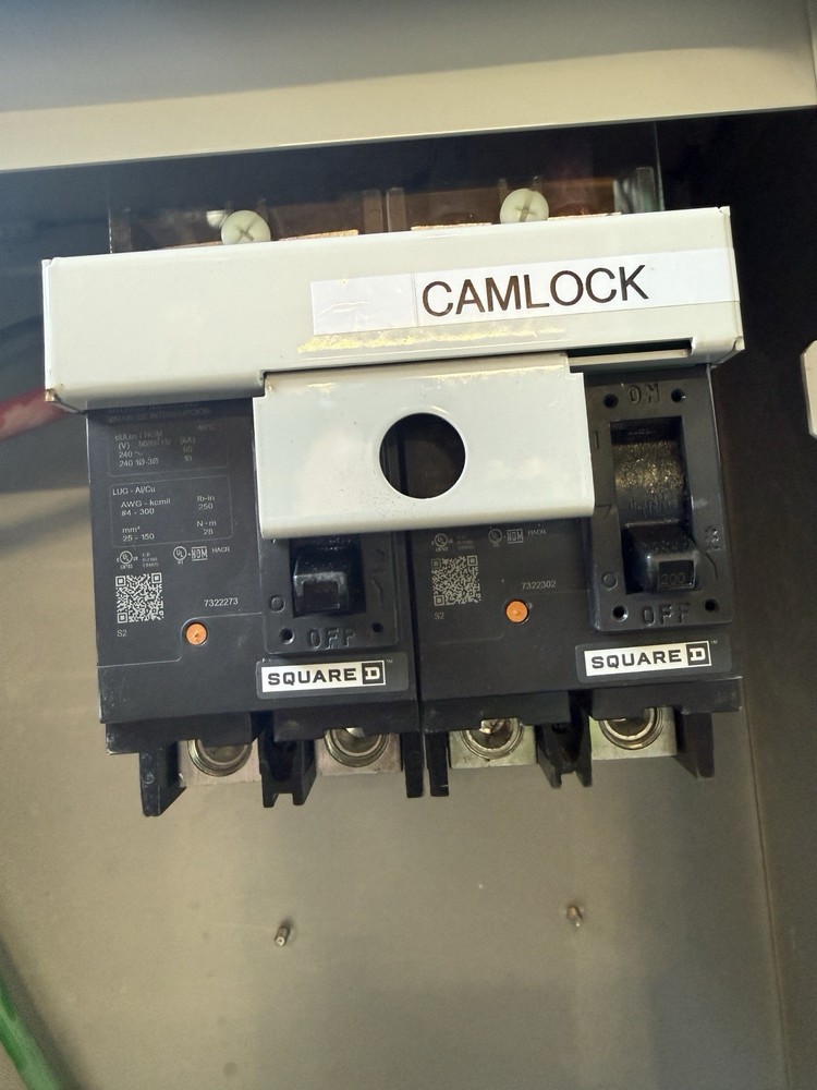 Intersect 200 AMP 240v Single PHASE Generator TRANSFER SWITCH Manual W/ CamLock