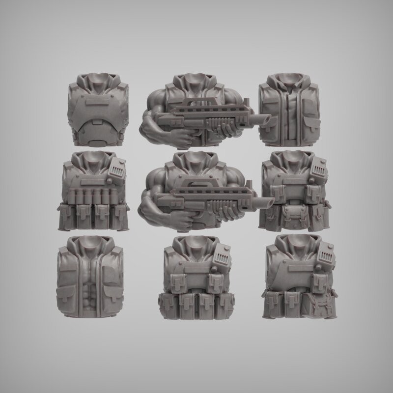SPACENAM INFANTRY TORSOS SET V-01 (9U)