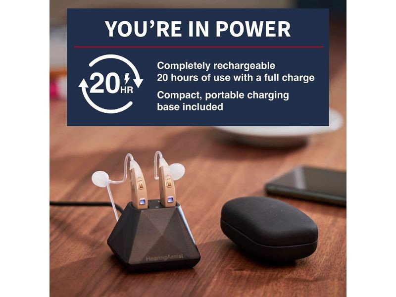 HearingAssist EAZE Rechargeable Behind-the-Ear Beige kit (2pc)