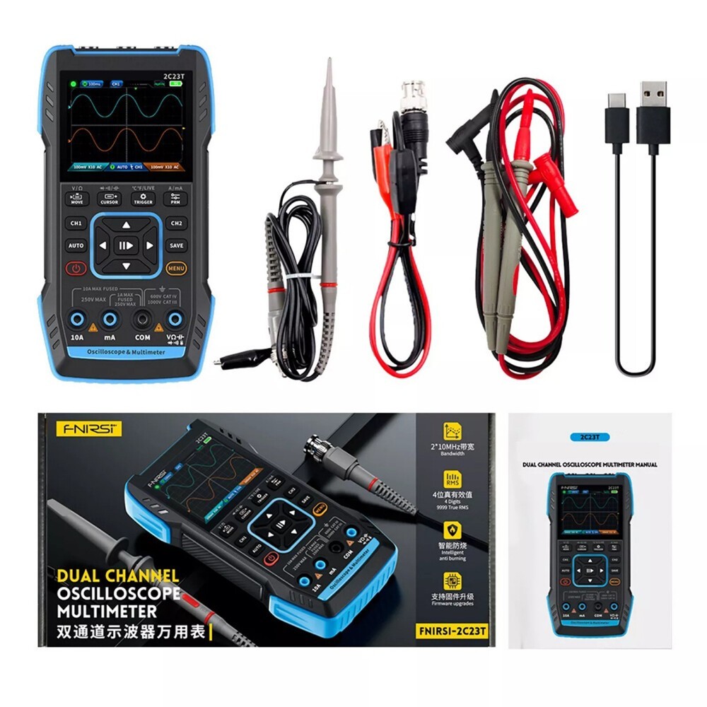 3in1 Handheld Digital Oscilloscope Multimeter+Function Signal Generator