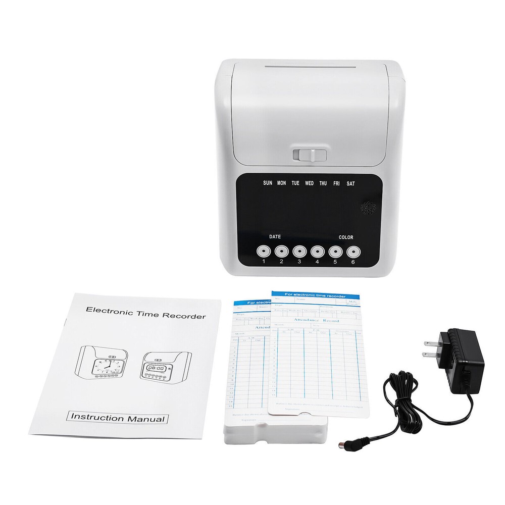 Calculating Time Clock Bundle Attendance Punch Time Clock Employee w/ 50 Cards
