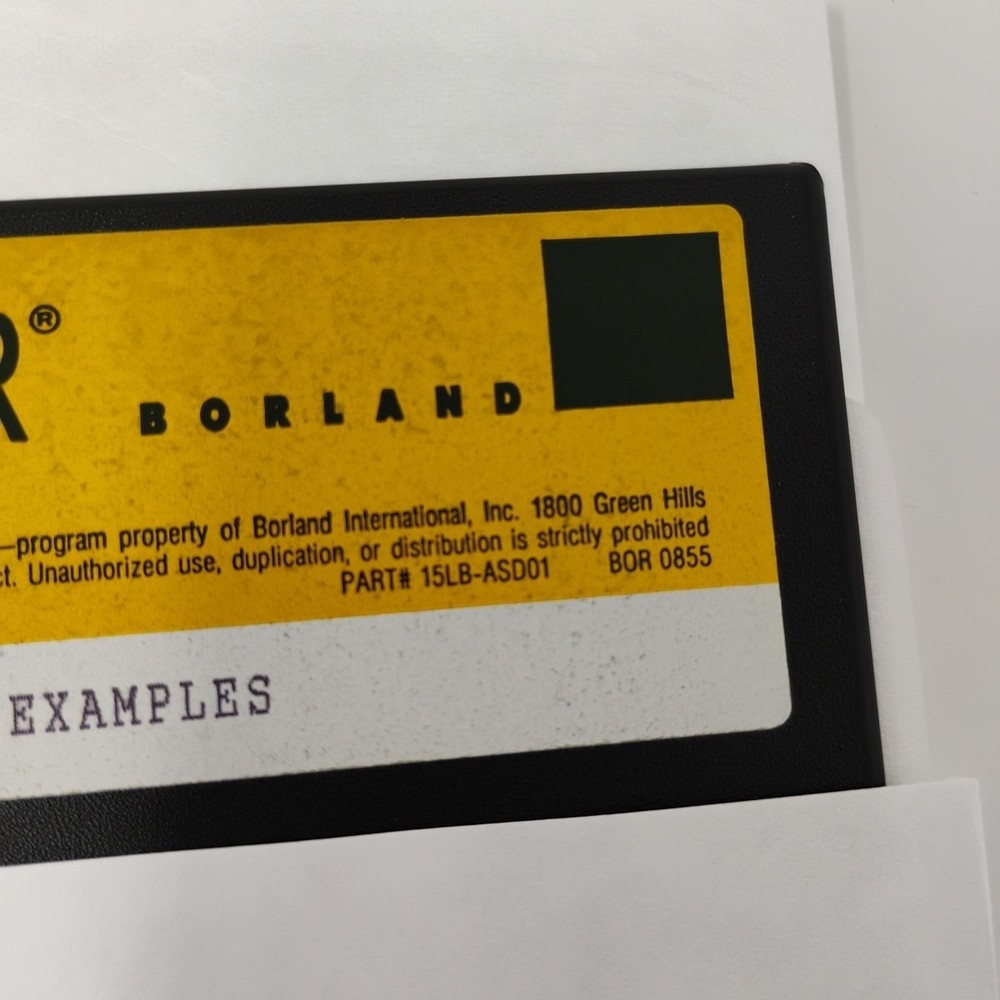 Borland Turbo Pascal With Objects Version 6.0 Professional Edition PC Software