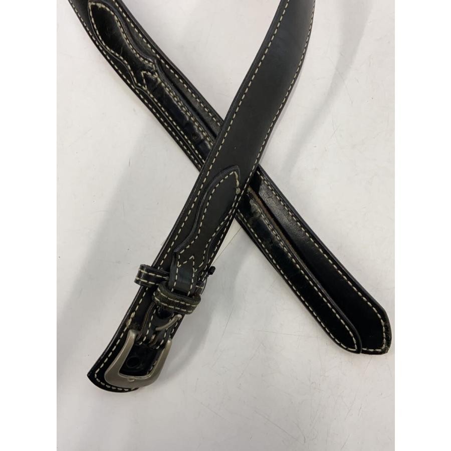 FUNNY Belt Leather Black Plain Men's