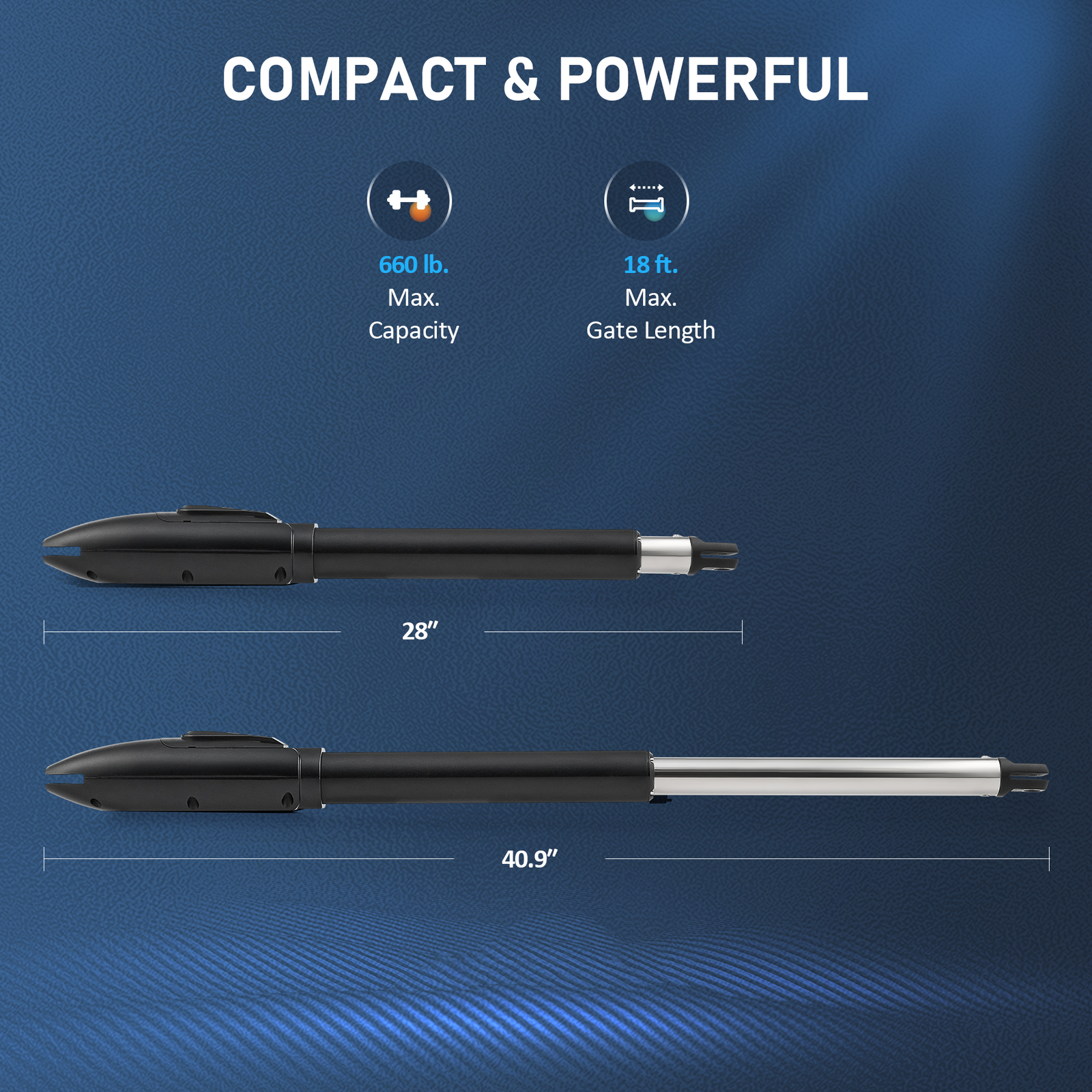CO-Z Automatic Single Swing Gate Opener with APP Control for 660lb 18ft Gates