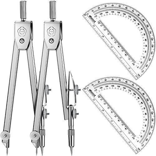 Set Student Protractor and Compass Set, Student Geometry Math Set, Compass 2