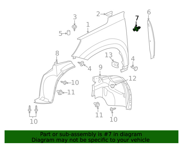 Genuine GM Ebony Multi-Purpose Retainer 15802005