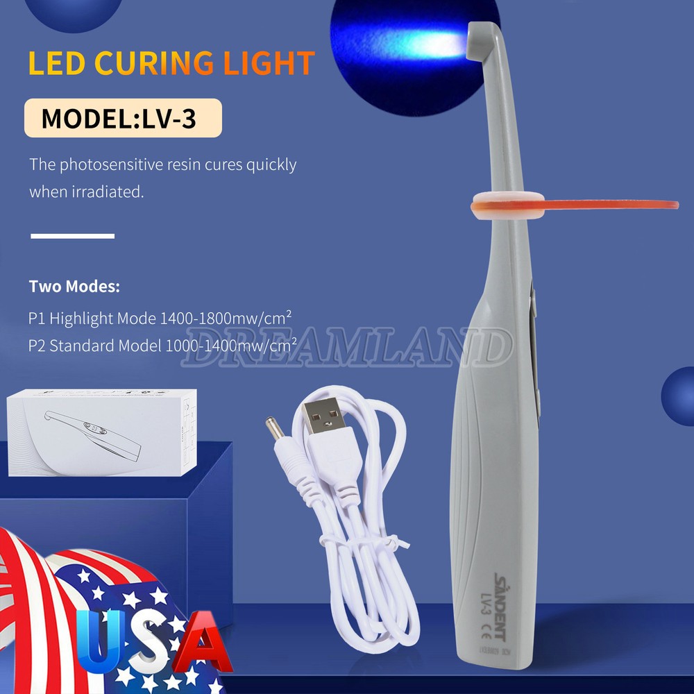 USA Dental Wireless Curing Light 1 Second LED Lamp