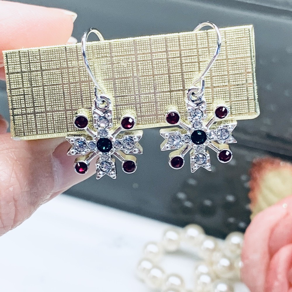 Swarovski Crystal snowflake earrings