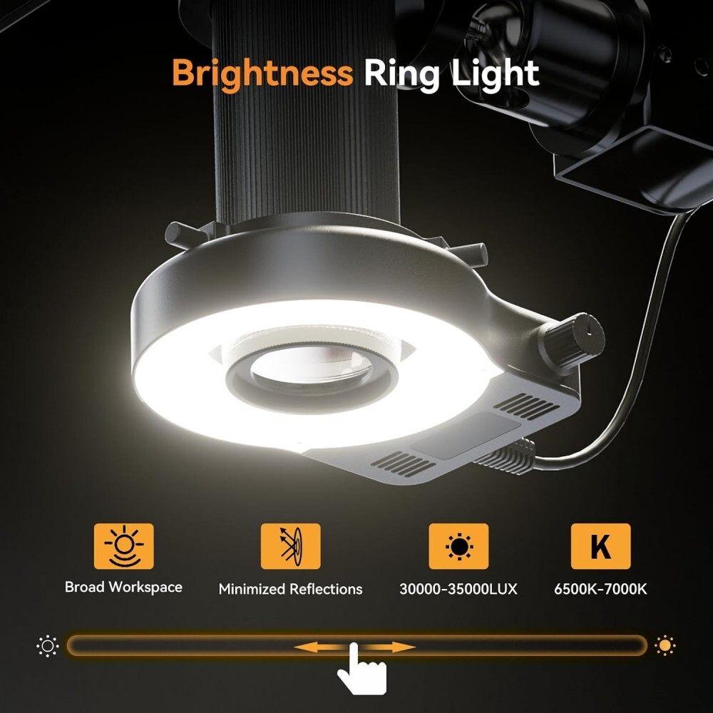 Elikliv 4K Soldering Digital Microscope 2000X 10.1'' 52MP Entire Coin Microscope