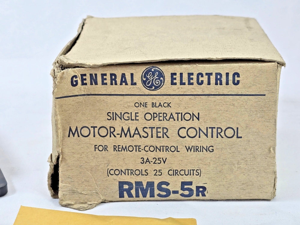 NEW OPEN BOX - GE Single Operation Motor-Master Control RMS-5R 3A 25V