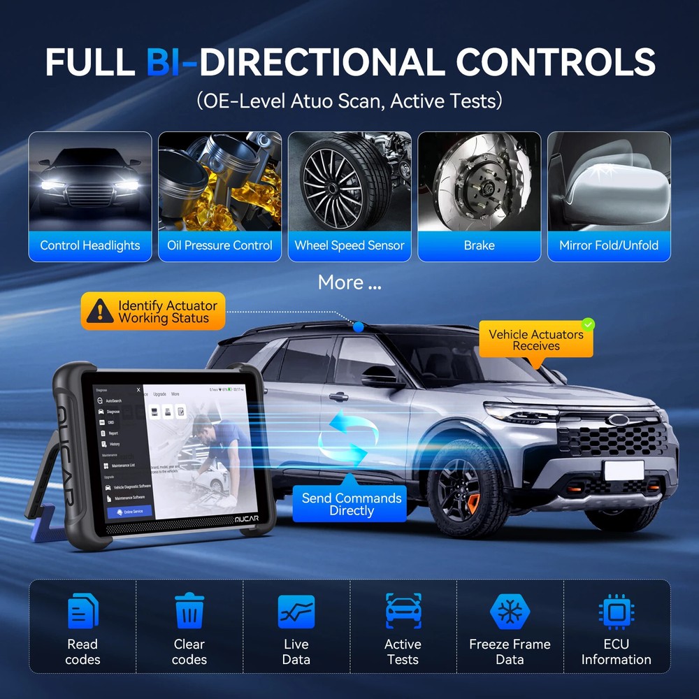 MUCAR 892BT Car Bidirectional Scanner Full System Diagnostic Tool CANFD & DOIP