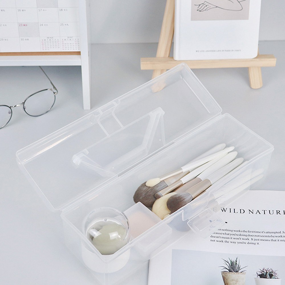 Clear Plastic Storage Boxes with Lock Lids Stackable Box Home Office Kitchen