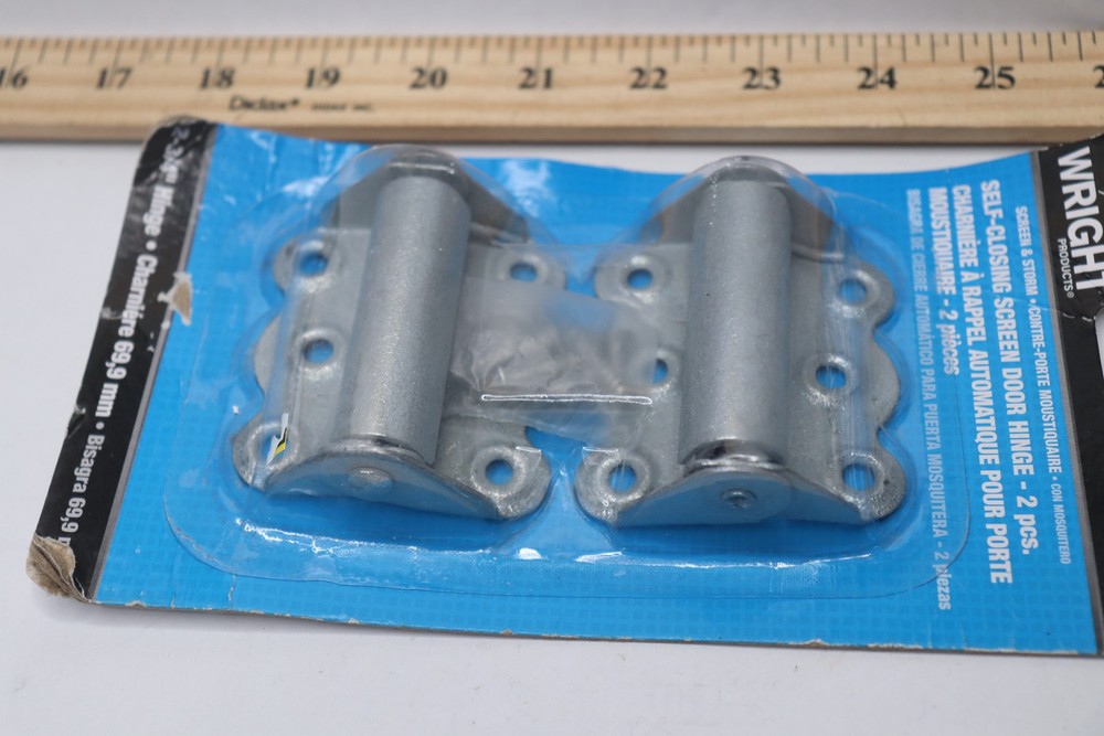 (2-Pk) Wright Self-Closing Hinge Galvanized 2-3/4" V221GAL