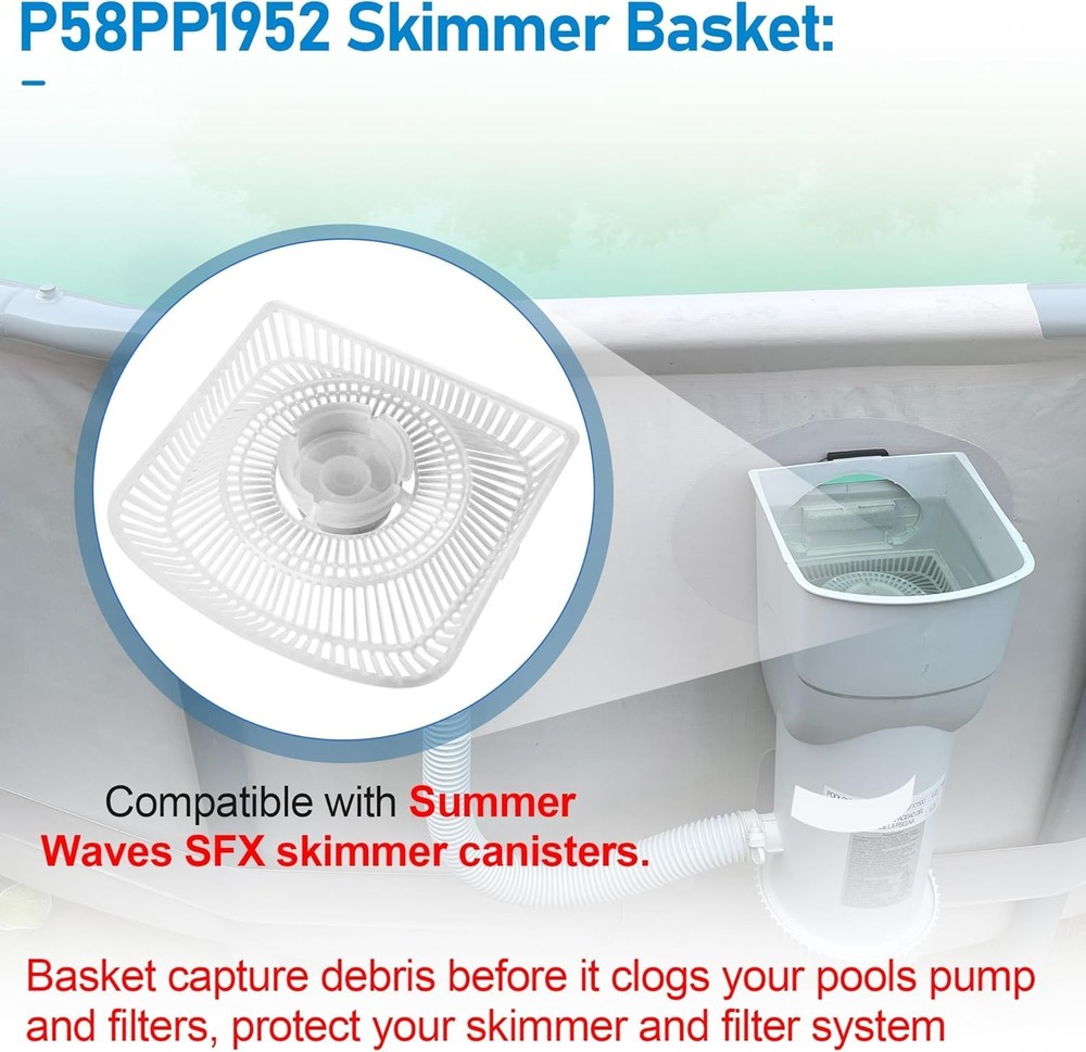 Skimmer Strainer Basket Compatible with Summer Waves SFX Pool Pump - Replace ...