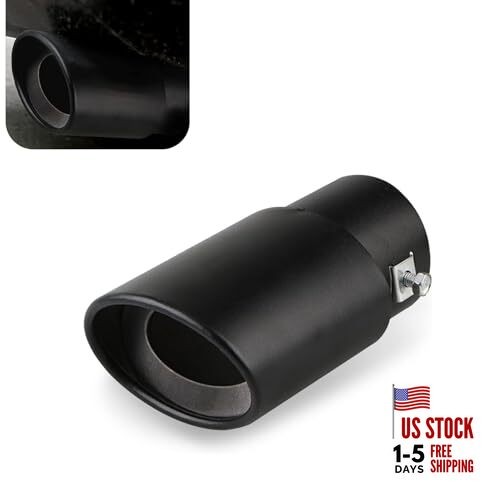 MLY Car Exhaust Tip, 2.48" Inlet Exhaust Tip, Bolt On 3.34" Outlet 5.5"