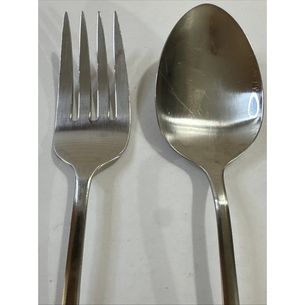 Serving Spoon and Fork - Oneida Patrick Henry Community Stainless Flatware