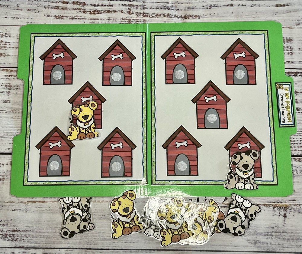 In the Doghouse Errorless Learning File Folder Game Special Education Autism