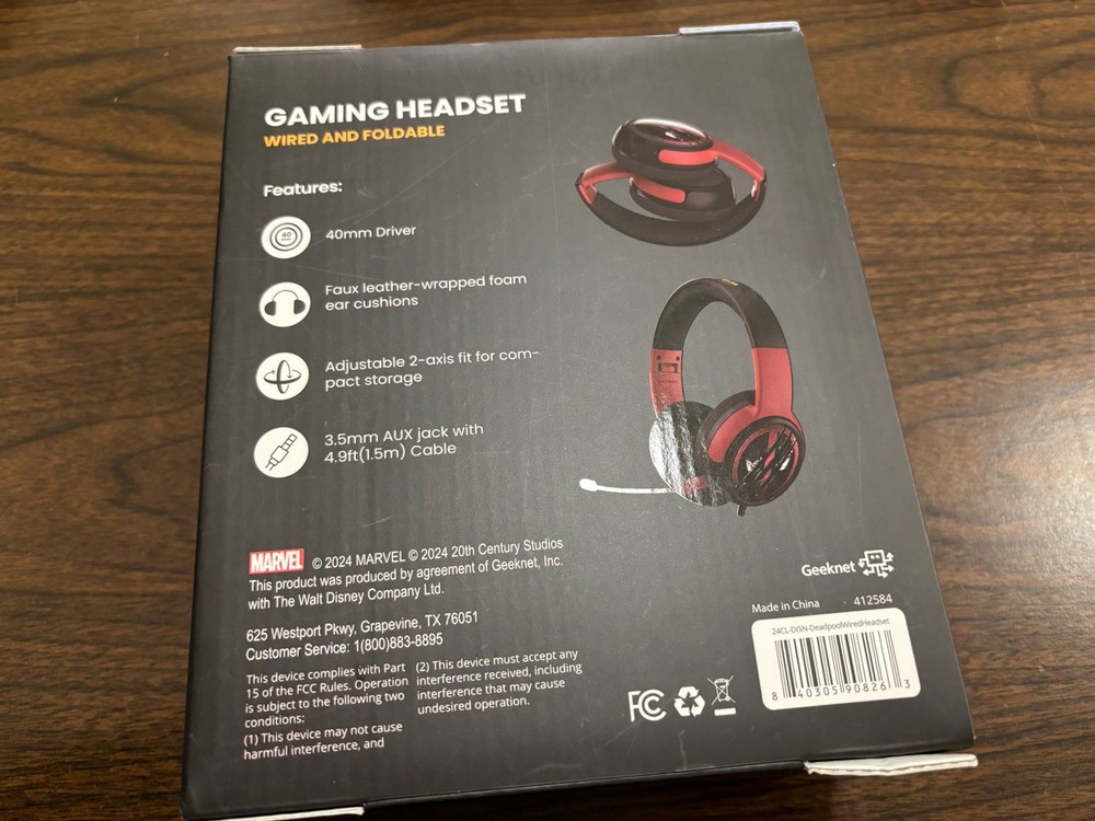 Marvel Studios Deadpool & Wolverine Gaming Headset Wired And foldable 3.5mm Jack