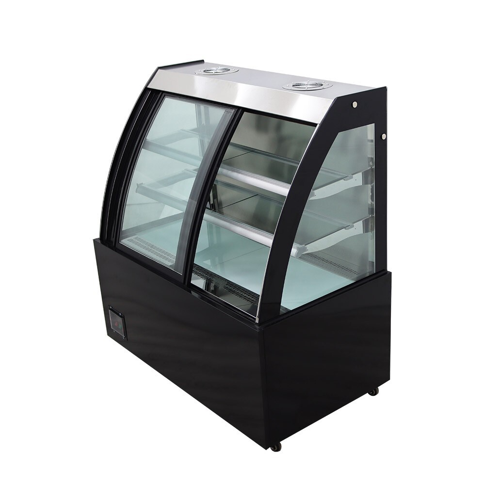 220V Floor-to-Ceiling Refrigerated Display Cabinet w/Demist Function Front Open