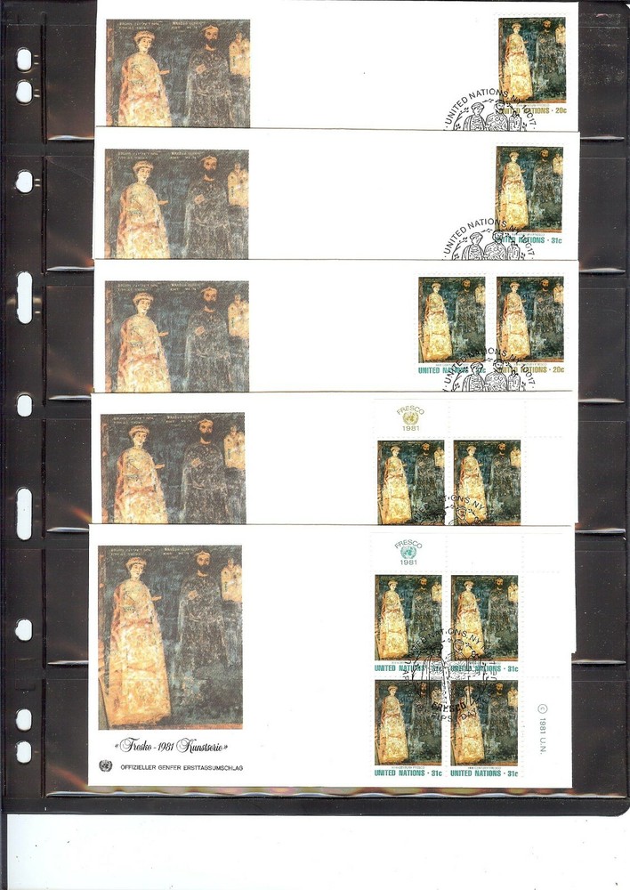1981 Fresco (Singles/Combo/MI4) FDC's - New York Office - (149)