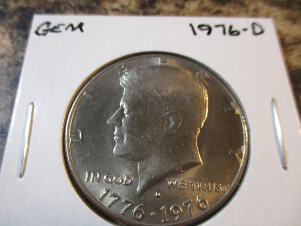 1976-D KENNEDY HALF DOLLAR GEM   AA