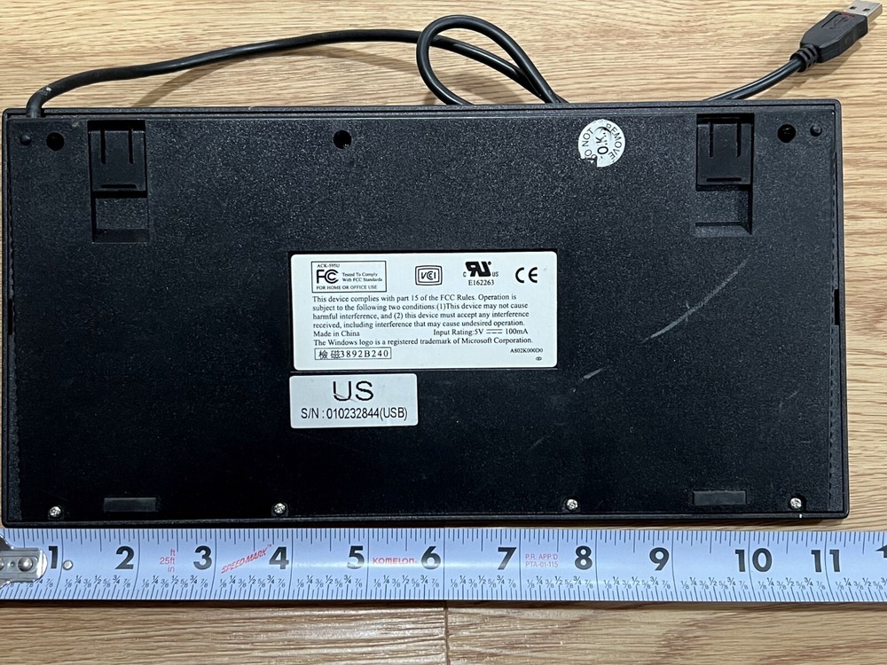 SOLIDTEK ACK-595U QWERTY USB Wired Compact Mini Keyboard Black Good Condition