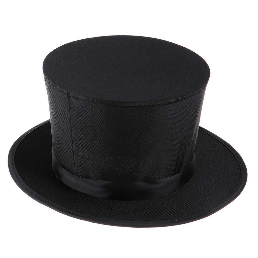 Black Top Hat Magician Collapsible for Kids Teen Boys Medium,