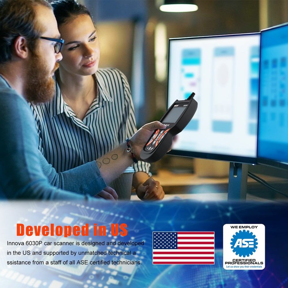 INNOVA 6030P Car OBD2 Scanner Code Reader Engine ABS Battery Check Diagnostic