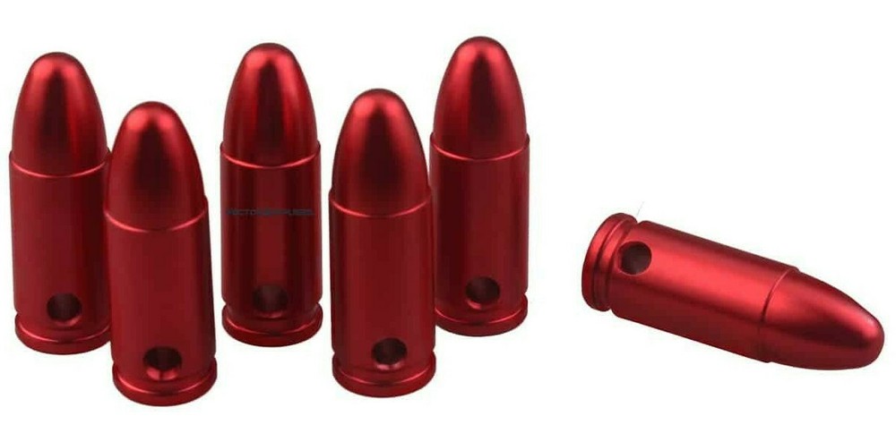 Vector Optics 9mm Luger Trainning Dummy Round Snap Caps,  REAL SIZE!
