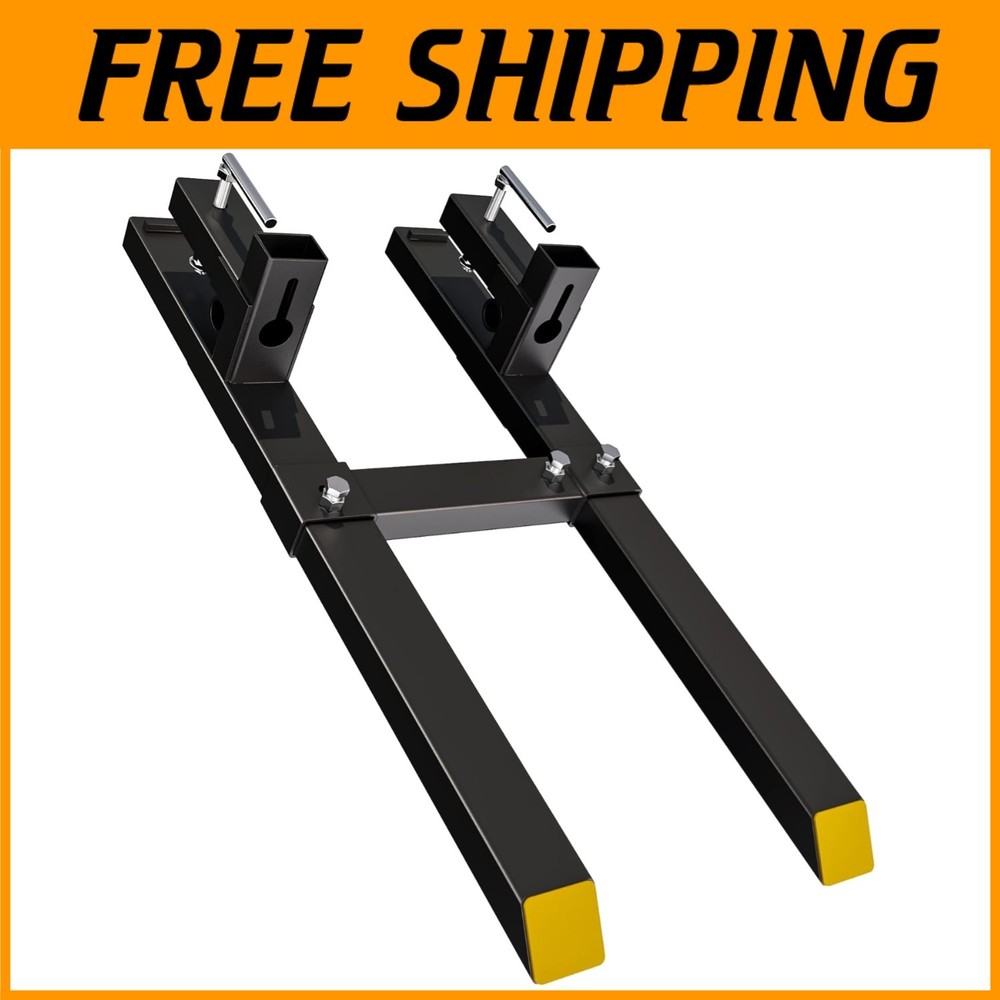 43" Tractor Loader Forks w/ Stabilizer Bar