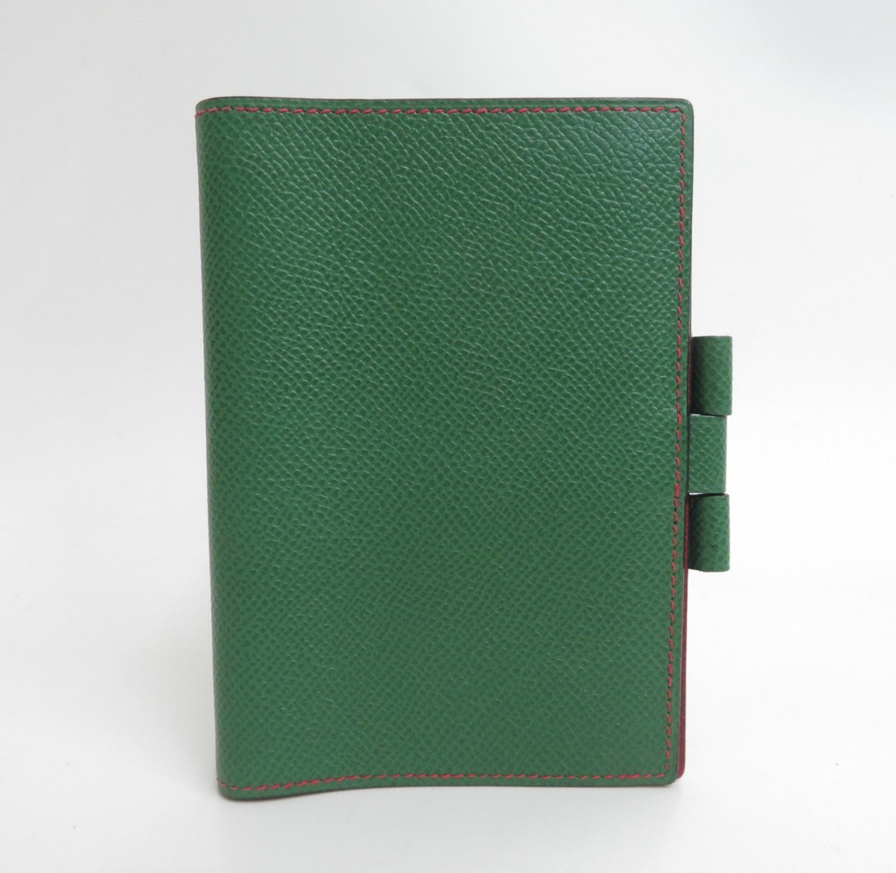 Authentic Hermes Leather Agenda Planner Notebook Cover F#51692