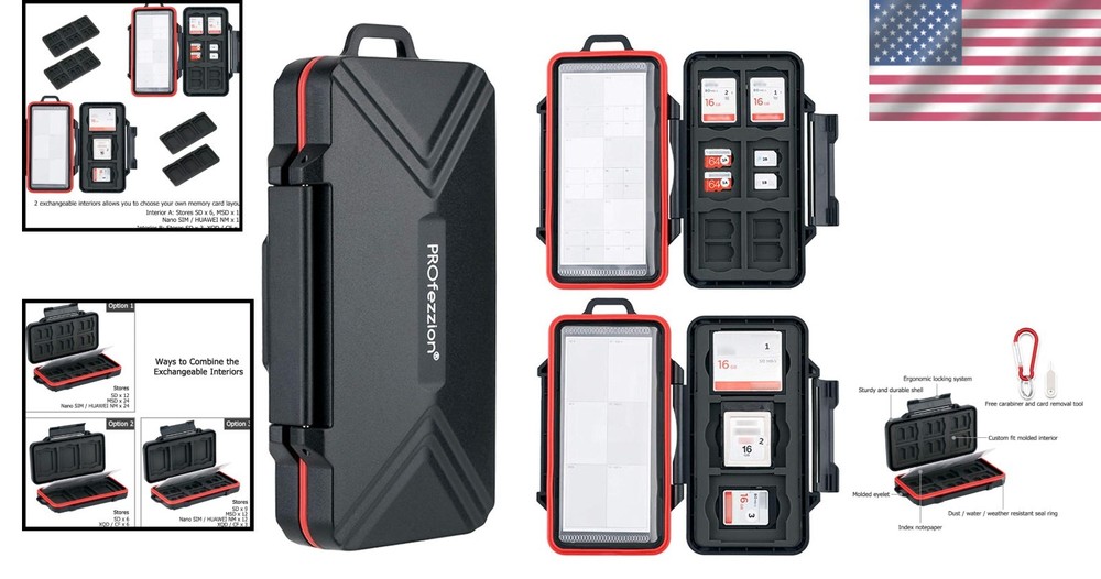 Compact & Customizable 48-Slot Memory Card Carrying Case for CFexpress and SD