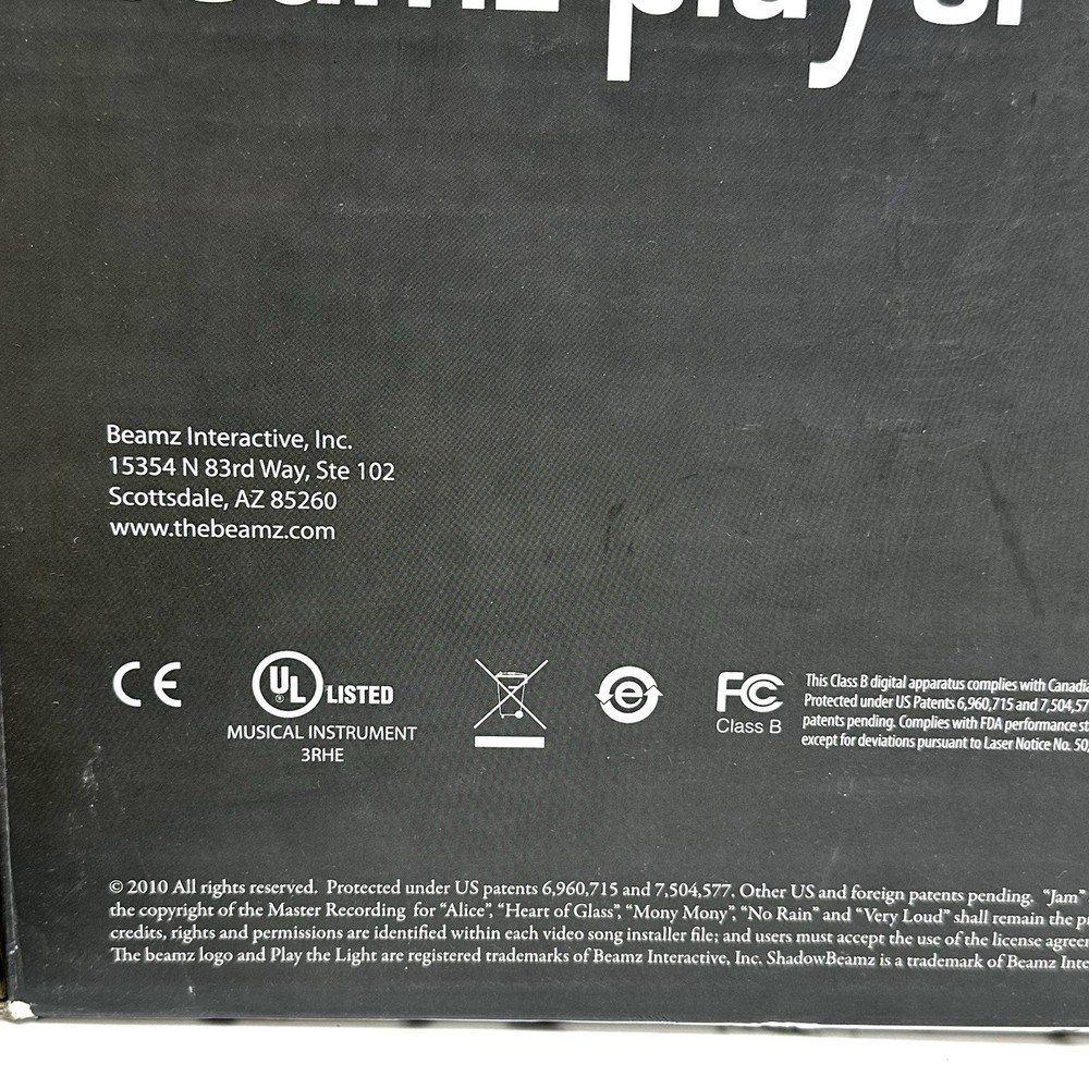 Beamz Player Interactive Music System C4 2010 OPEN BOX MISSING SOFTWARE READ!