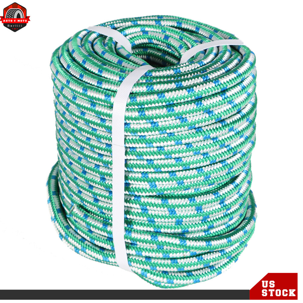 16 Strand Braided Polyester Rope 1/2" x 150' Arborist Tree Rigging Work Utility