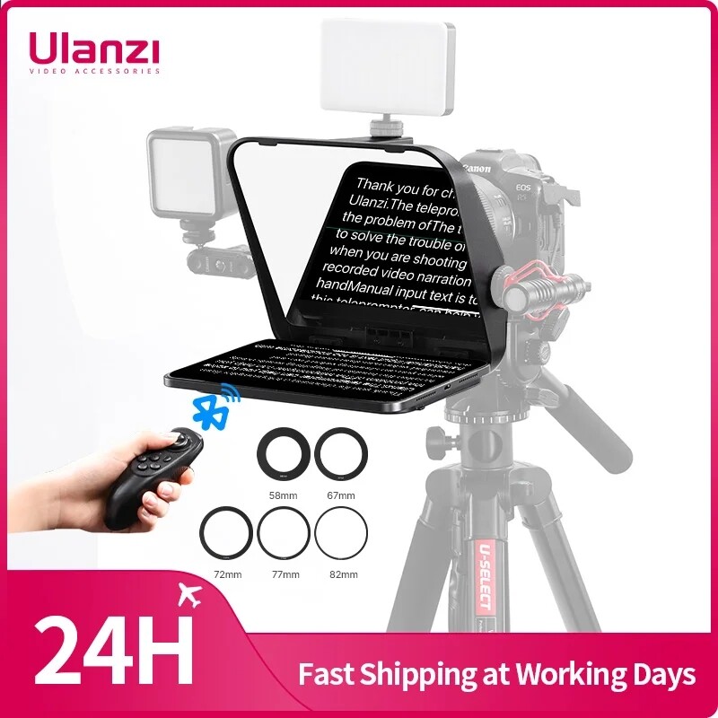 Ulanzi RT02 Portable Video Teleprompter Remote Control for Smartphone Camera