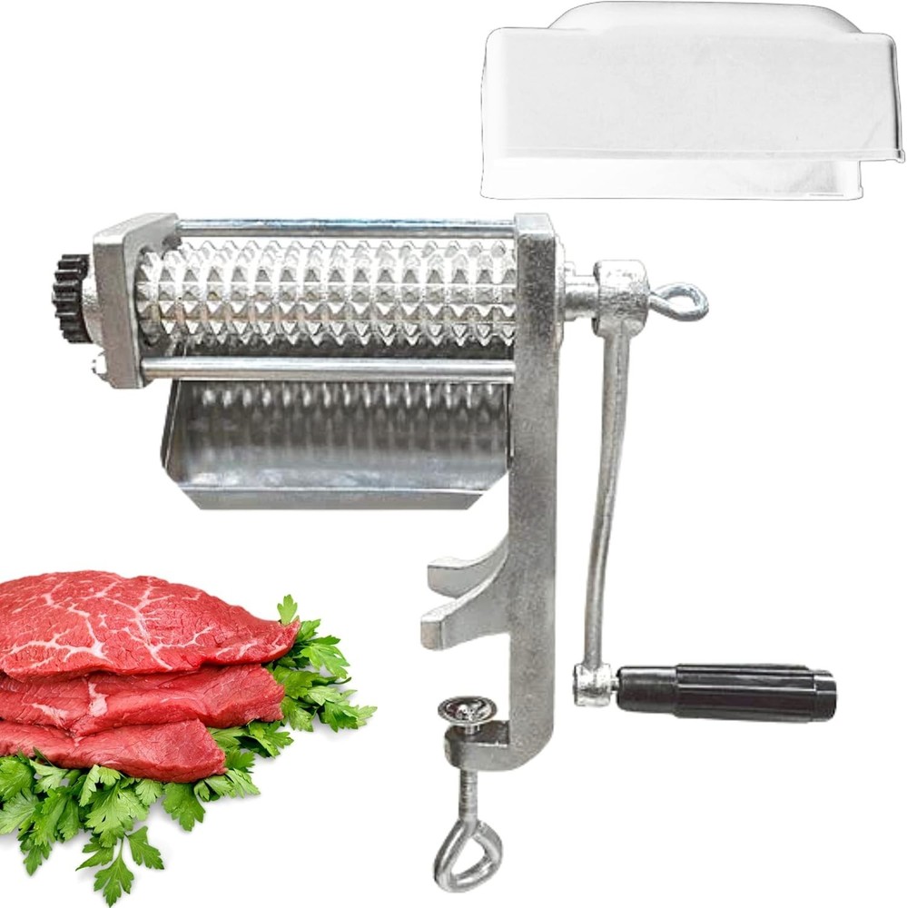 Manual Meat Tenderizer Tool, Meat Tenderizer Machine with Stainless Steel Gear