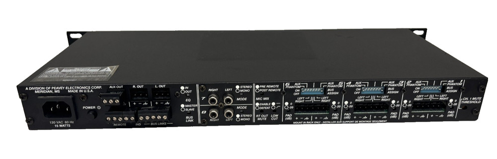 Architectural Acoustics SMR821A, Stereo Mic/Line Program Mixer By Peavey