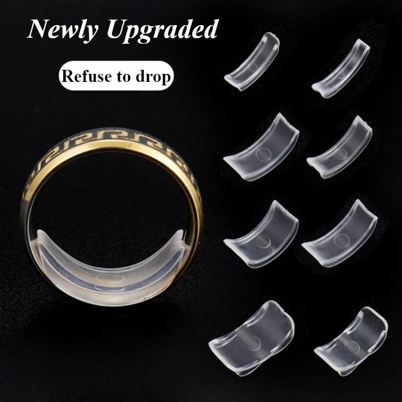 8Pcs Set Invisible Design Ring Size Clip Guard Resizer Reducer Adjuster