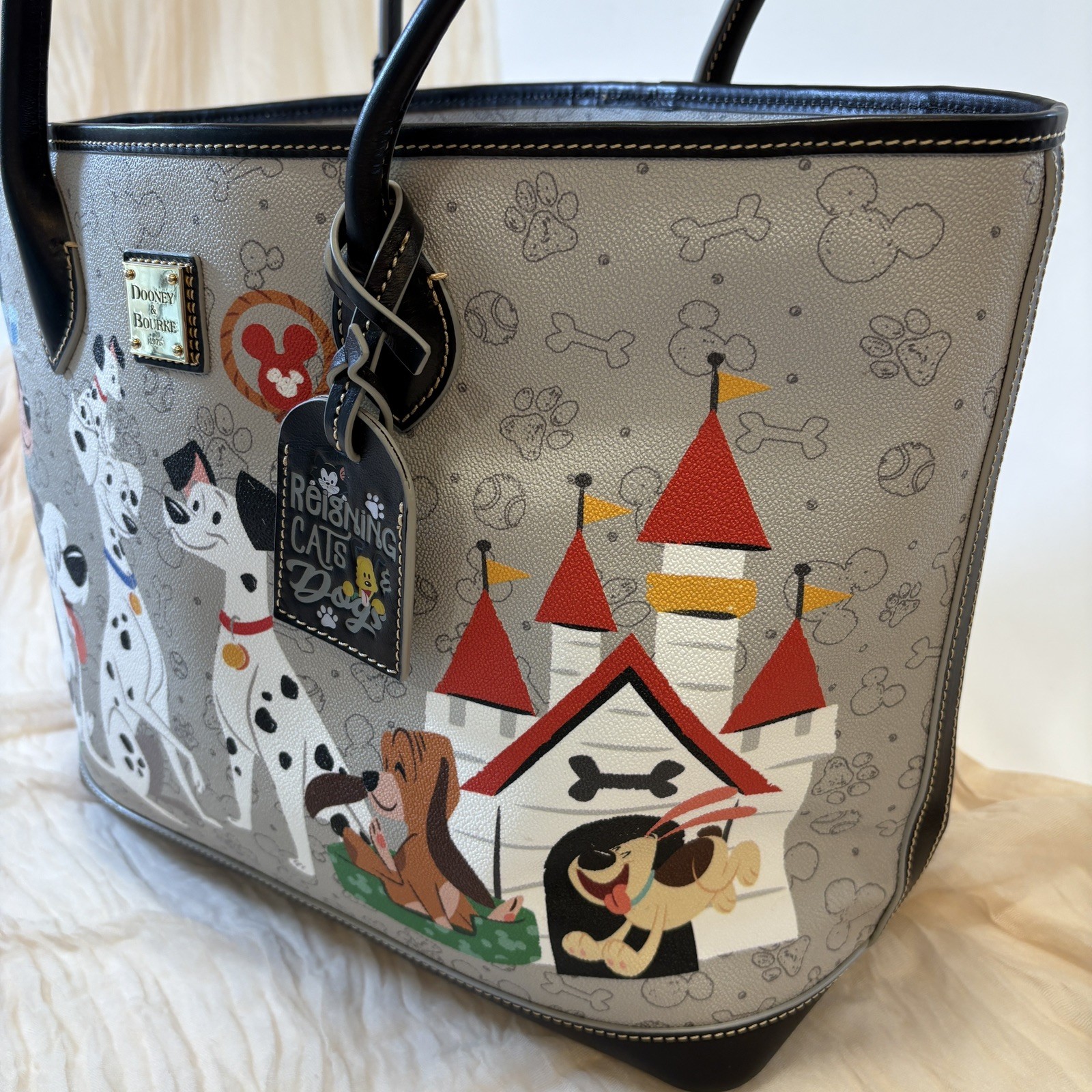 Dooney & and Bourke Disney Dogs Women's Leather Tote Bag NWT