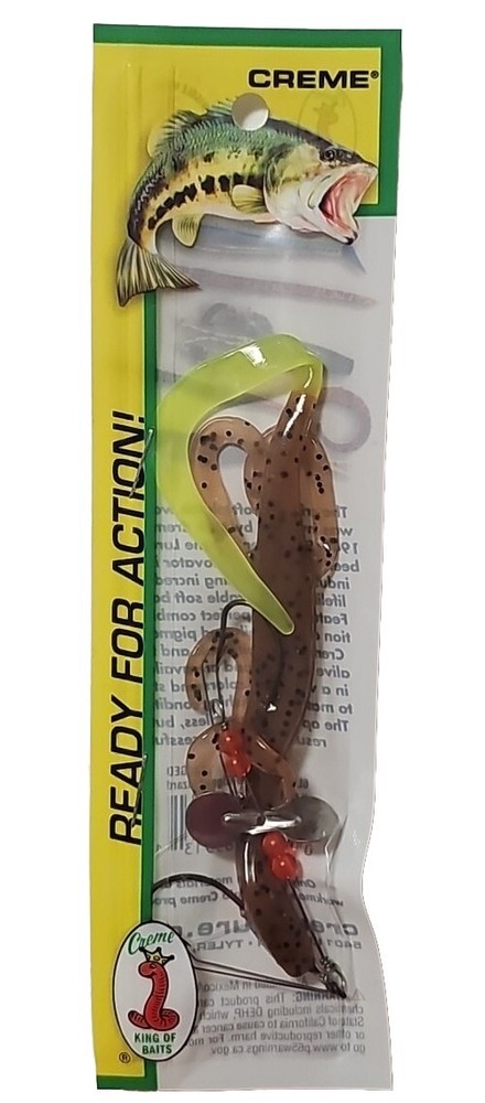 Creme 6" Pre-Rigged Pumpkin Chartreuse Lizard