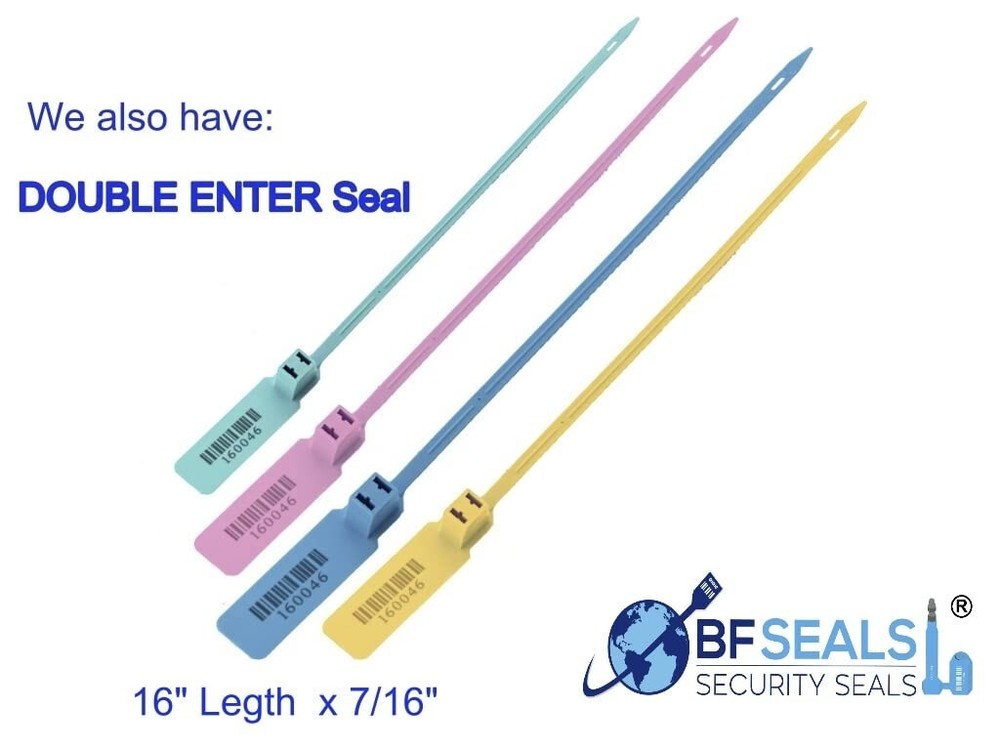 CABLE Security Lock Seal w. 2.4mm-12", 150 pcs., Numbered / Barcode, BLUE