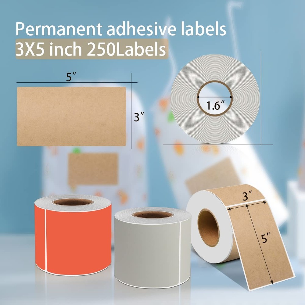 3 X 5 Inch Rectangle Adhesive Color Coding Stickers,Kraft Rectangle Labels -2...